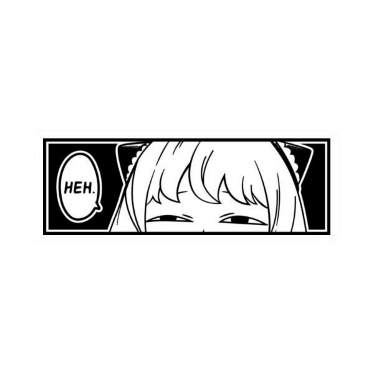 Anya Forger "Heh" Meme Anime Eye Peeker Car Bumper Vinyl Sticker | Moto Sticker BD | Moto Sticker BD