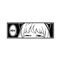 Anya Forger "Heh" Meme Anime Eye Peeker Car Bumper Vinyl Sticker | Moto Sticker BD | Moto Sticker BD