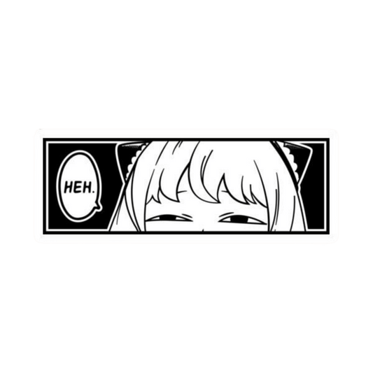 Anya Forger "Heh" Meme Anime Eye Peeker Car Bumper Vinyl Sticker | Moto Sticker BD | Moto Sticker BD