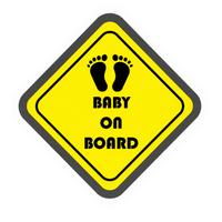 Baby On Board Footprints Warning Vinyl Sticker | Moto Sticker BD | Moto Sticker BD