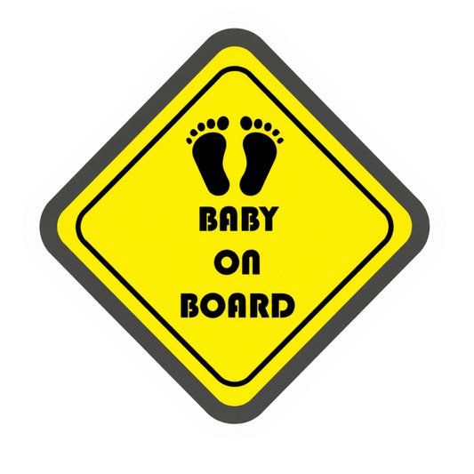Baby On Board Footprints Warning Vinyl Sticker | Moto Sticker BD | Moto Sticker BD