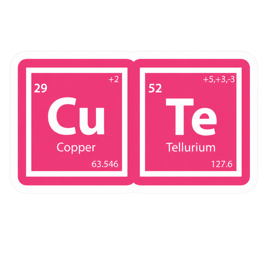 Cutie Periodic Table Lady Biker Vinyl Sticker | Moto Sticker BD | Moto Sticker BD