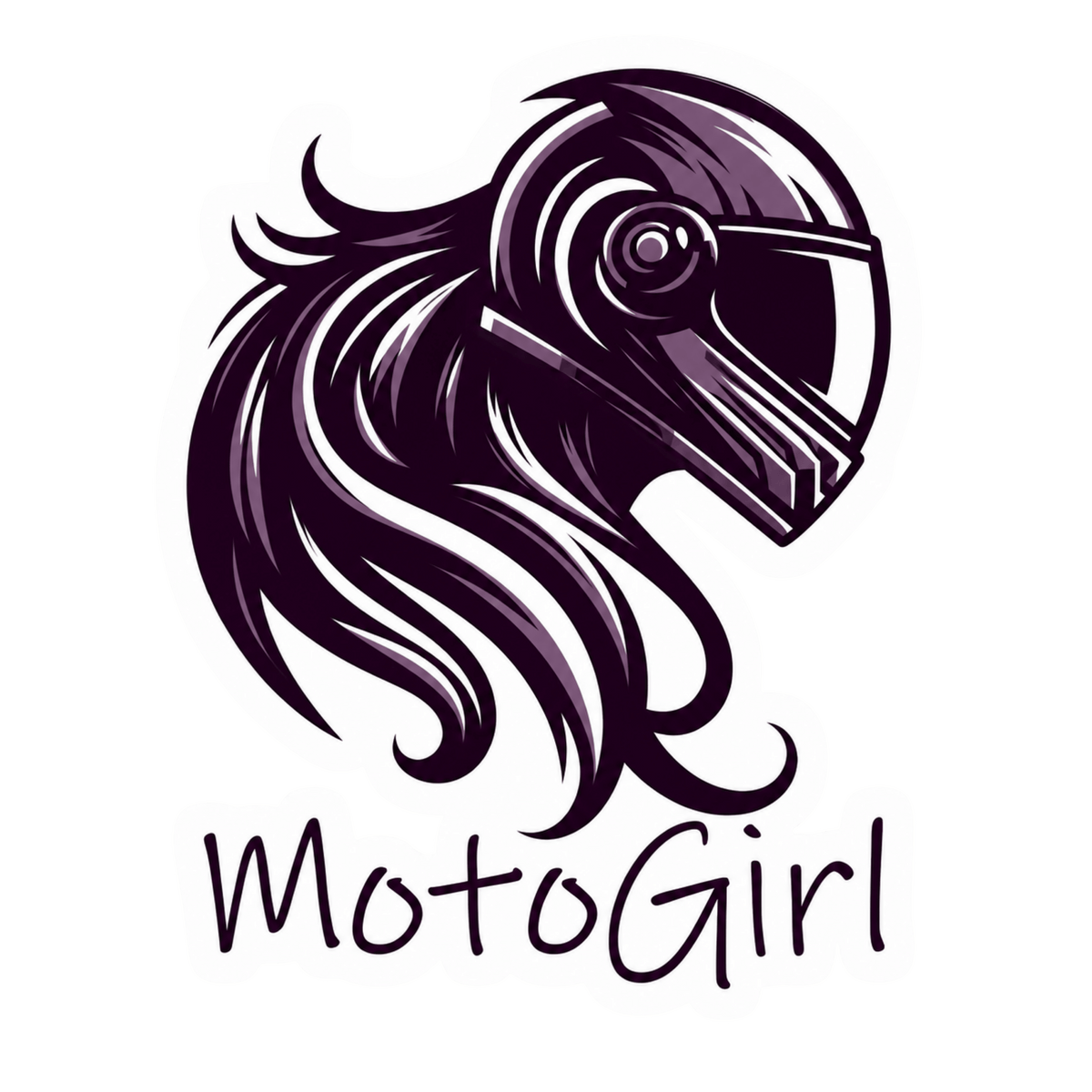 Dark MotoGirl Design Lady Biker Vinyl Sticker | Moto Sticker BD | Moto Sticker BD