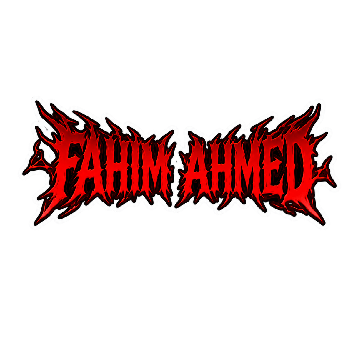 Death Metal Font Name Sticker | Custom (2 Pcs) Premium Waterproof Vinyl Decal | Moto Sticker BD