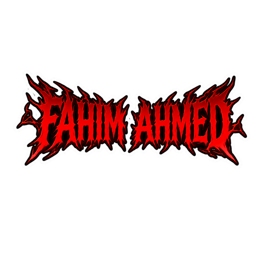 Death Metal Font Name Sticker | Custom (2 Pcs) Premium Waterproof Vinyl Decal | Moto Sticker BD