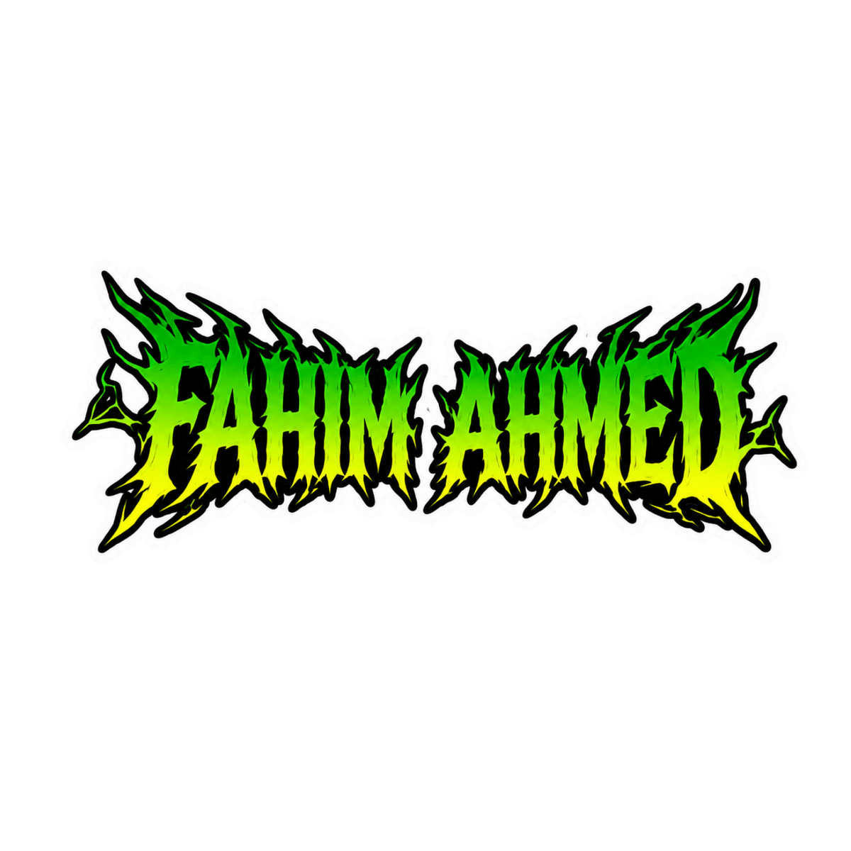 Death Metal Font Name Sticker | Custom (2 Pcs) Premium Waterproof Vinyl Decal | Moto Sticker BD