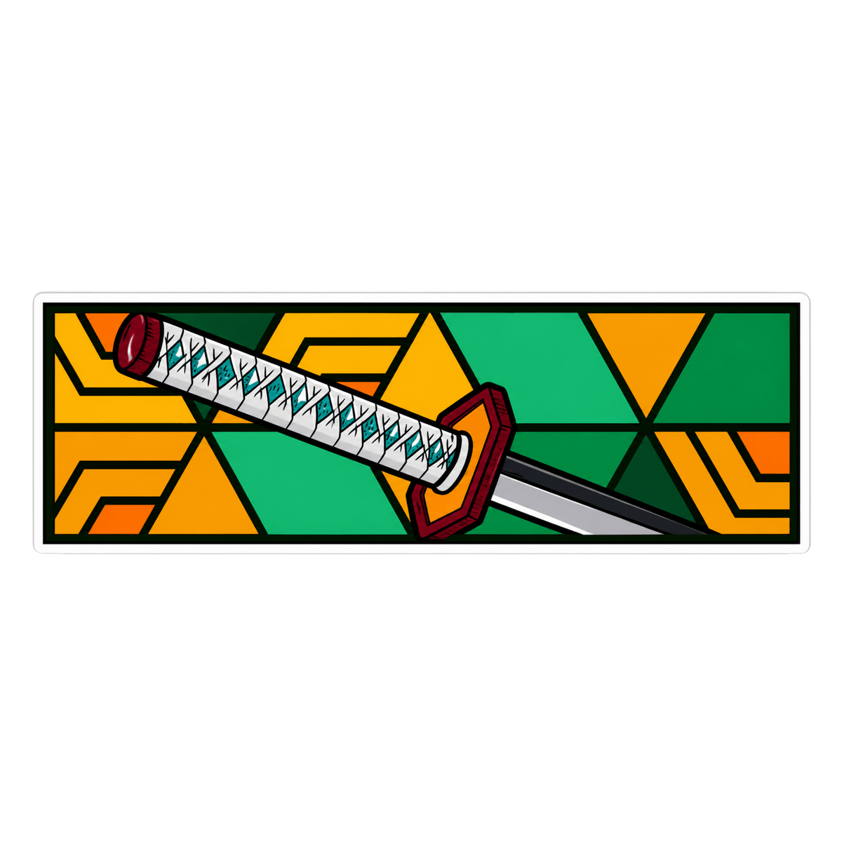 Demon Slayer Giyu Tomioka Katana Sword Car Bumper Vinyl Sticker | Moto Sticker BD | Moto Sticker BD