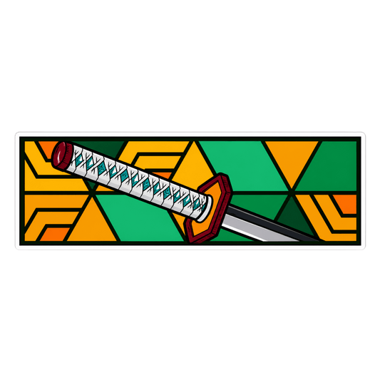 Demon Slayer Giyu Tomioka Katana Sword Car Bumper Vinyl Sticker | Moto Sticker BD | Moto Sticker BD