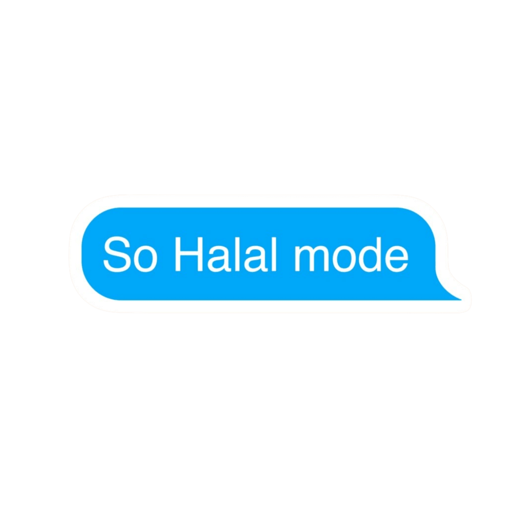 Go Halal Mode Typography ISLAMIC Vinyl Sticker | Moto Sticker BD | Moto Sticker BD