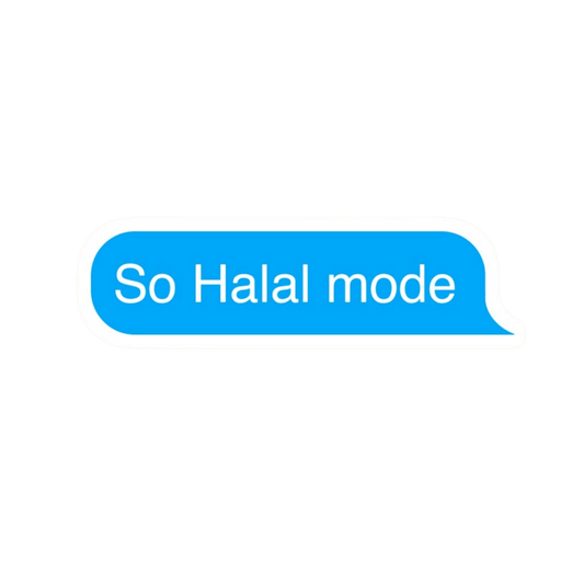 Go Halal Mode Typography ISLAMIC Vinyl Sticker | Moto Sticker BD | Moto Sticker BD