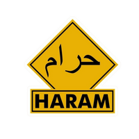 Haram English and Arabic ISLAMIC Vinyl Sticker | Moto Sticker BD | Moto Sticker BD
