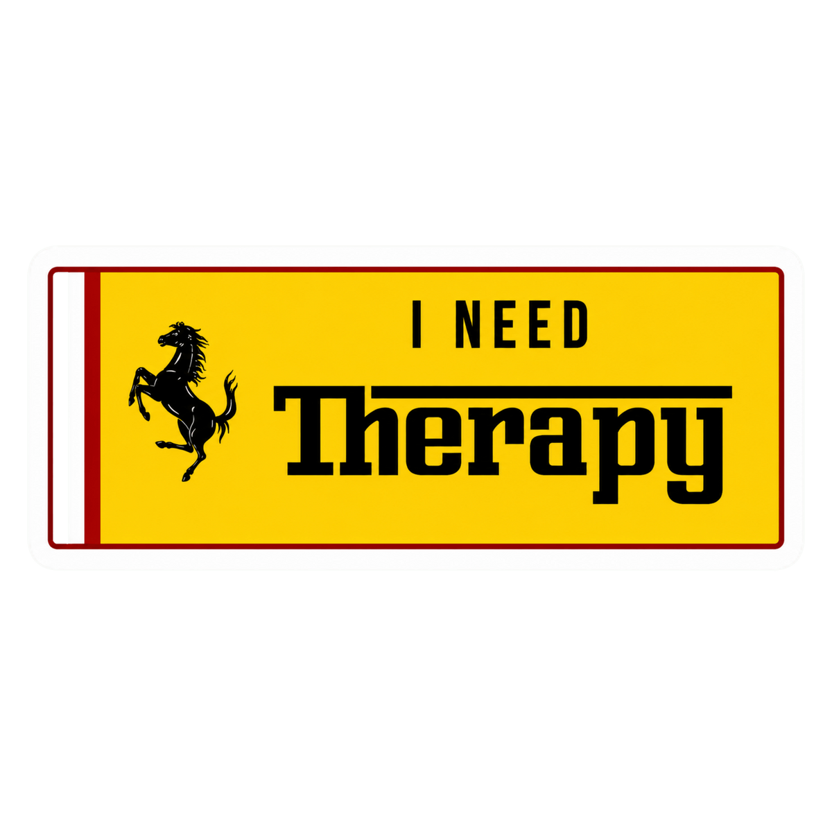 I Need Therapy Car Bumper Vinyl Sticker | Moto Sticker BD | Moto Sticker BD
