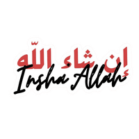 In Sha Allah Arabic and English Script ISLAMIC Vinyl Sticker | Moto Sticker BD | Moto Sticker BD