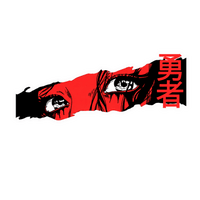 Japanese Anime Girl Eyes Kanji Graphic Car Bumper Vinyl Sticker | Moto Sticker BD | Moto Sticker BD