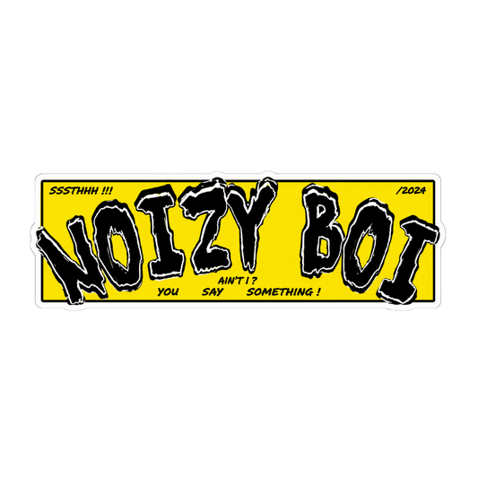 Noizy Boi Yellow Graffiti Text Banner Decal Car Bumper Vinyl Sticker | Moto Sticker BD | Moto Sticker BD