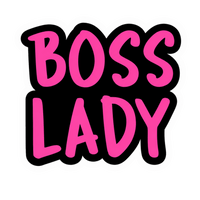 Pink Boss Lady Typography Lady Biker Vinyl Sticker | Moto Sticker BD | Moto Sticker BD