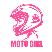 Pink Moto Girl Logo Lady Biker Vinyl Sticker | Moto Sticker BD | Moto Sticker BD