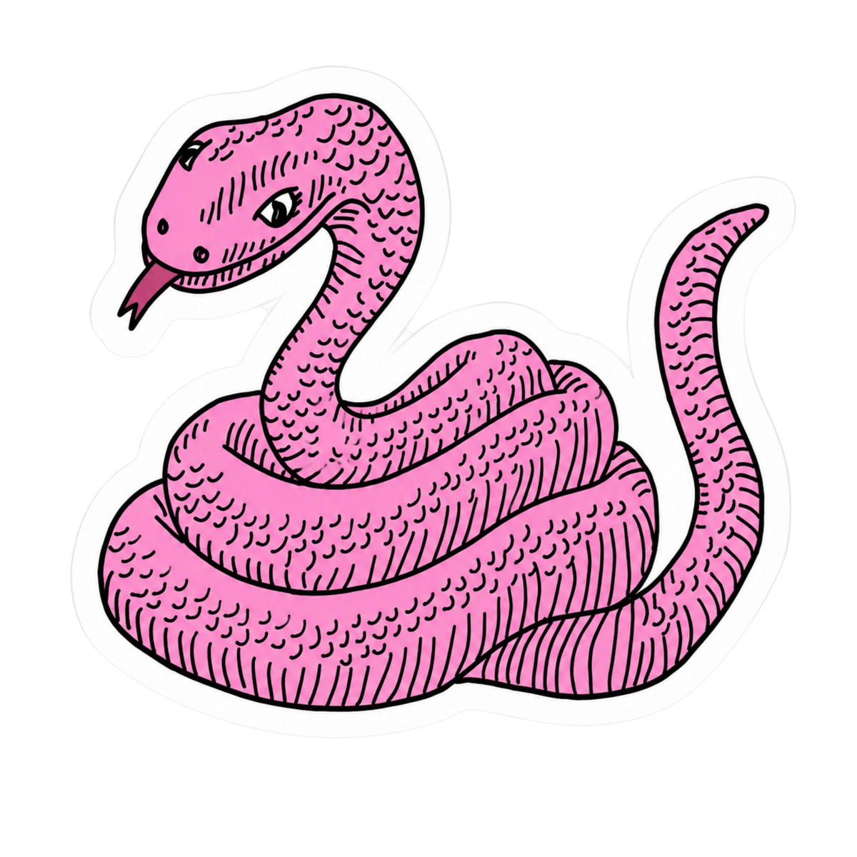 Pink Serpent Style Lady Biker Vinyl Sticker | Moto Sticker BD | Moto Sticker BD