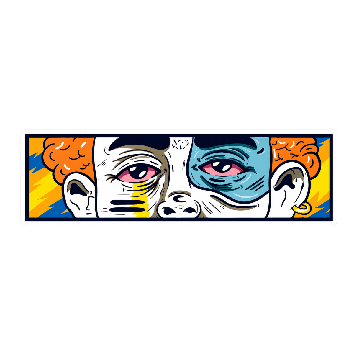 Pop Art Trippy Eyes Graphic Car Bumper Vinyl Sticker | Moto Sticker BD | Moto Sticker BD
