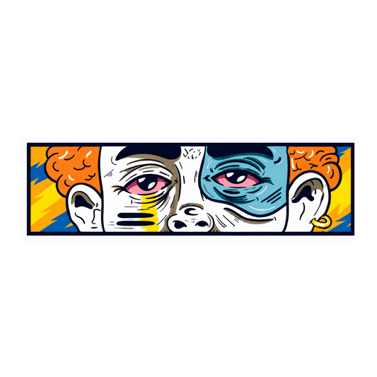 Pop Art Trippy Eyes Graphic Car Bumper Vinyl Sticker | Moto Sticker BD | Moto Sticker BD