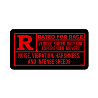 Rated R For Race JDM Car Bumper Vinyl Sticker | Moto Sticker BD | Moto Sticker BD