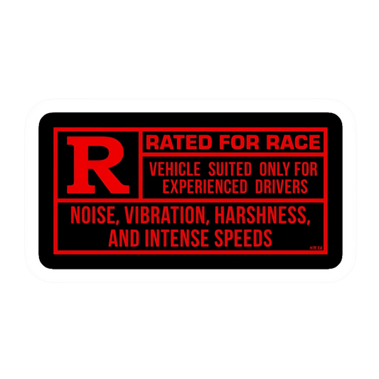 Rated R For Race JDM Car Bumper Vinyl Sticker | Moto Sticker BD | Moto Sticker BD