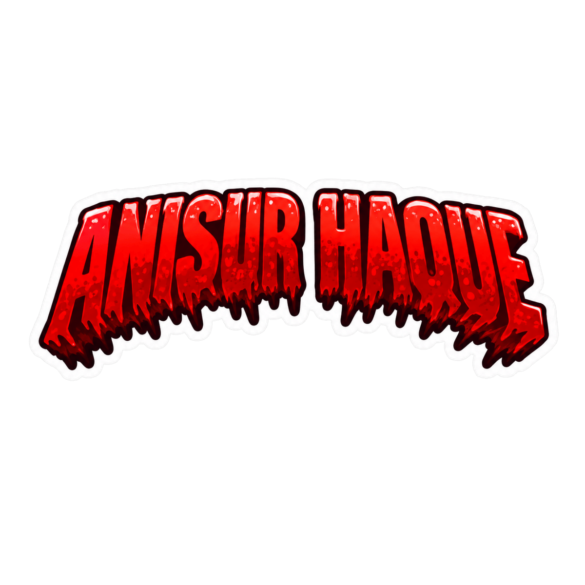 Slime Horror Name Sticker | Custom (2 Pcs) Premium Waterproof Vinyl Decal | Moto Sticker BD