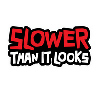 Slower Than It Looks Bold Graphic Car Bumper Vinyl Sticker | Moto Sticker BD | Moto Sticker BD