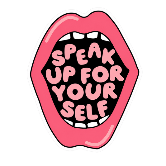 Speak Up For Yourself Lady Biker Vinyl Sticker | Moto Sticker BD | Moto Sticker BD