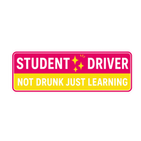Student Driver Not Drunk Just Learning Car Bumper Vinyl Sticker | Moto Sticker BD | Moto Sticker BD
