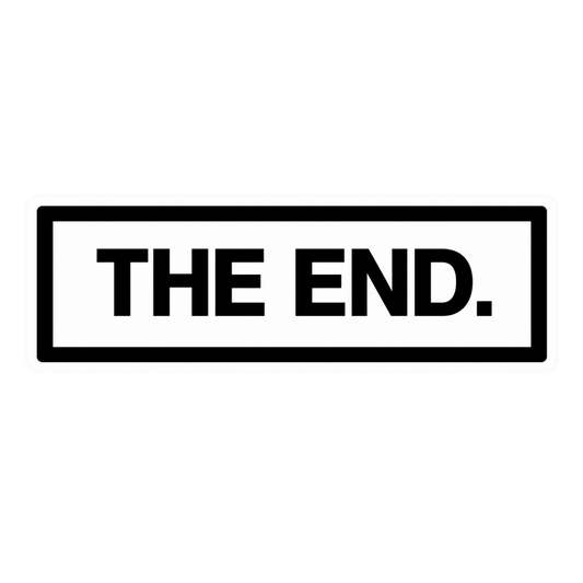 The End Minimalist Text Car Bumper & Laptop Vinyl Sticker | Moto Sticker BD | Moto Sticker BD