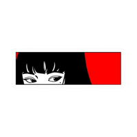 Tomie Junji Ito Anime Eye Peeker Car Bumper Vinyl Sticker | Moto Sticker BD | Moto Sticker BD