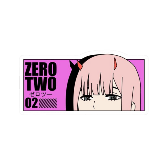 Zero Two 02 Anime Eye Peeker Car Bumper Vinyl Sticker | Moto Sticker BD | Moto Sticker BD