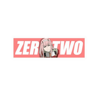 Zero Two Pink Banner Anime Car Bumper Vinyl Sticker | Moto Sticker BD | Moto Sticker BD