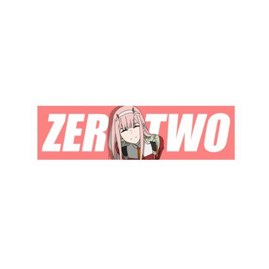 Zero Two Pink Banner Anime Car Bumper Vinyl Sticker | Moto Sticker BD | Moto Sticker BD